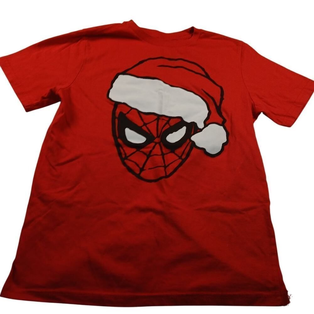Marvel Santa Spiderman Red T-Shirt - Boys Size L
